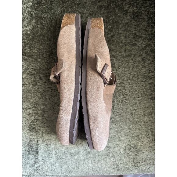Size 9-9.5 (EU 40) - Birkenstock Boston Suede - Taupe - Womens - Picture 2 of 10